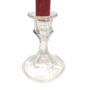 Vintage American Stemware Clear Crystal Single Light Candleholder 4" LATROBE